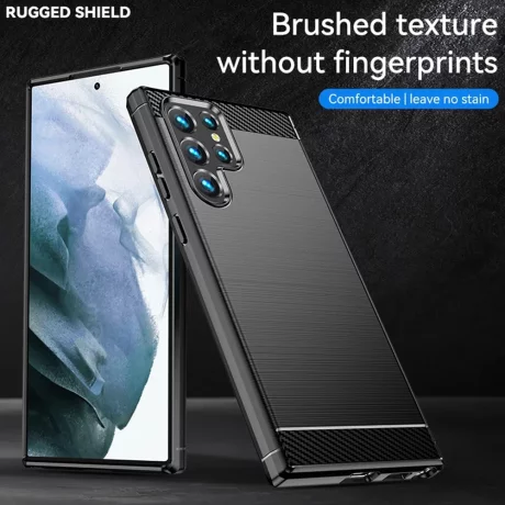 Husa pentru Samsung Galaxy S21 Ultra 5G - Techsuit Carbon Silicone - Blue