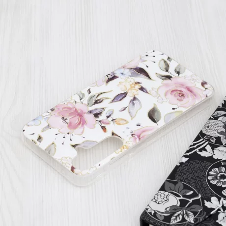 Husa pentru Samsung Galaxy S23 FE - Techsuit Marble Series - Chloe White