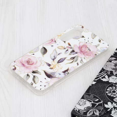 Husa pentru Samsung Galaxy S23 FE - Techsuit Marble Series - Chloe White