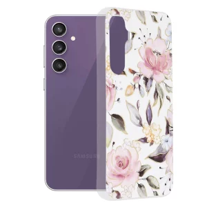 Husa pentru Samsung Galaxy S23 FE - Techsuit Marble Series - Chloe White