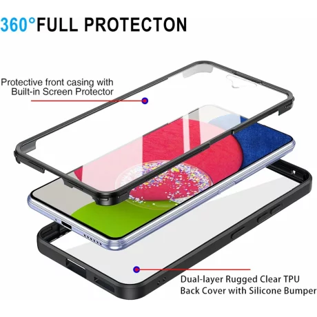 Husa pentru Samsung Galaxy S23 Plus + Folie - Techsuit ColorVerse 360 Series - Black