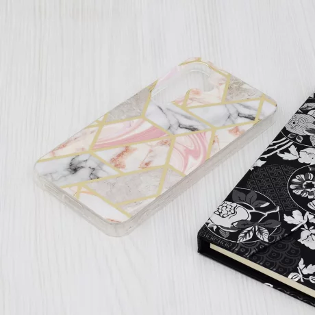 Husa pentru Samsung Galaxy S24 - Techsuit Marble Series - Pink Hex