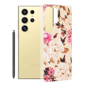 Husa pentru Samsung Galaxy S24 Ultra - Techsuit Marble Series - Mary Berry Nude
