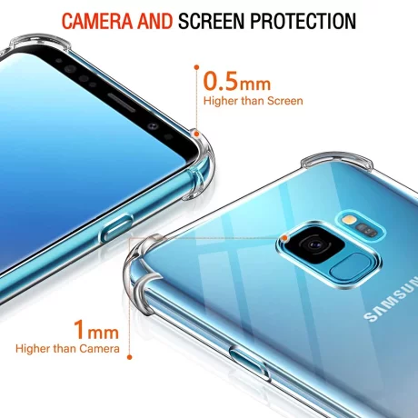 Husa pentru Samsung Galaxy S9 - Techsuit Shockproof Clear Silicone - Clear