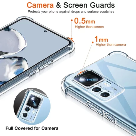 Husa pentru Xiaomi 12T / 12T Pro - Techsuit Shockproof Clear Silicone - Clear