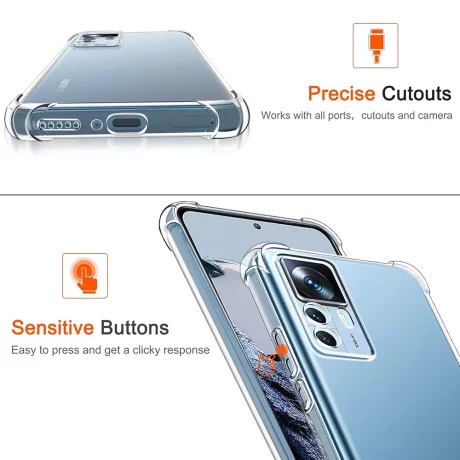 Husa pentru Xiaomi 12T / 12T Pro - Techsuit Shockproof Clear Silicone - Clear
