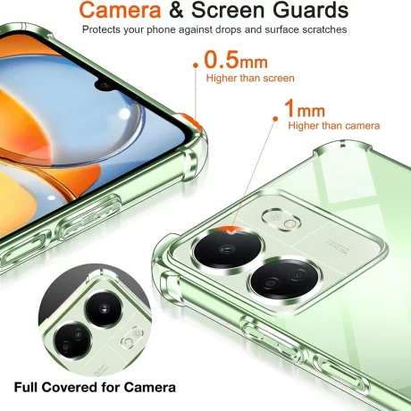Husa pentru Xiaomi Redmi 13C 4G / Poco C65 - Techsuit Shockproof Clear Silicone [Camera Protection] - Clear