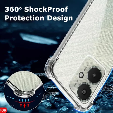Husa pentru Xiaomi Redmi 13C 5G / Poco M6 - Techsuit Shockproof Clear Silicone [Camera Protection] - Clear