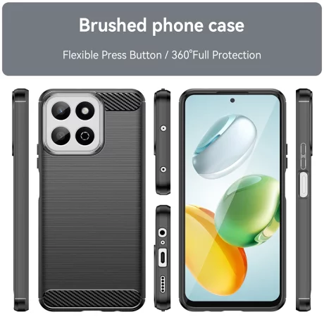 Husa pentru Xiaomi Redmi 14C - Techsuit Carbon Silicone - Blue
