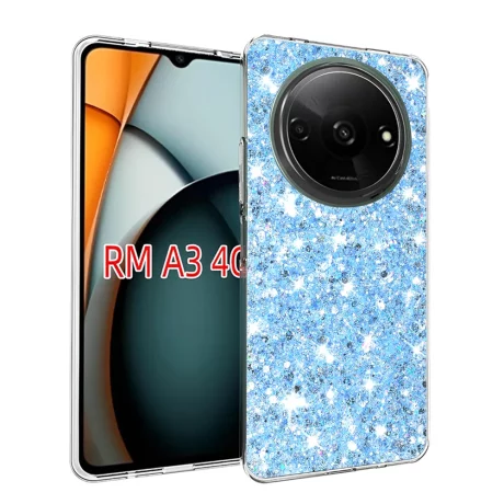 Husa pentru Xiaomi Redmi A3 - Techsuit Sparkly Glitter - Blue