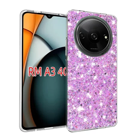 Husa pentru Xiaomi Redmi A3 - Techsuit Sparkly Glitter - Magenta