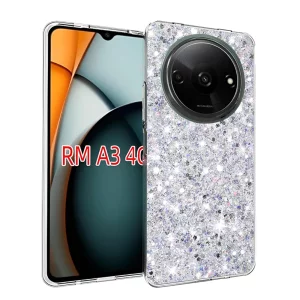 Husa pentru Xiaomi Redmi A3 - Techsuit Sparkly Glitter - White