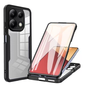 Husa pentru Xiaomi Redmi Note 13 Pro 4G / Poco M6 Pro 4G + Folie - Techsuit ColorVerse 360 Series - Black