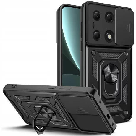 Husa pentru Xiaomi Redmi Note 13 Pro 4G / Poco M6 Pro 4G - Techsuit CamShield Series - Black
