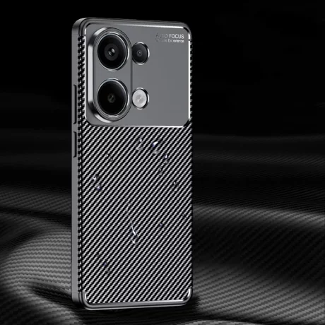 Husa pentru Xiaomi Redmi Note 13 Pro 4G / Poco M6 Pro 4G - Techsuit CarbonFiber - Black
