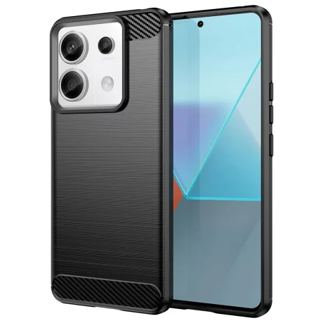 Husa pentru Xiaomi Redmi Note 13 Pro 5G / Poco X6 - Techsuit Carbon Silicone - Black
