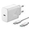 Incarcator Type-C, 25W + Cablu Type-C la Type-C, 1m - JoyRoom (JR-TCF11) - White