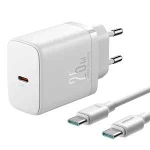 Incarcator Type-C, 25W + Cablu Type-C la Type-C, 1m - JoyRoom (JR-TCF11) - White
