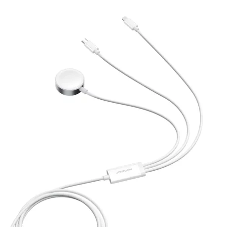 Incarcator Wireless pentru Apple Watch, USB, Type-C, Lightning, 3.5W, 1.2m - JoyRoom (S-IW008) - White