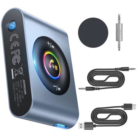 Modulator FM Bluetooth 5.3 cu Display Digital,  300mAh - JoyRoom (JR-CB1) - Dark Gray