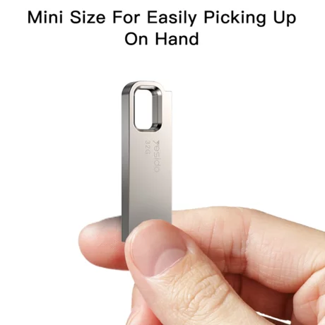 Stick de Memorie USB 2.0, 8GB, Waterproof, Zinc Alloy Shell - Yesido (FL13) - Gold
