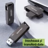 Stick de Memorie USB 32GB - Usams Rotable (US-ZB195) - Iron Gray