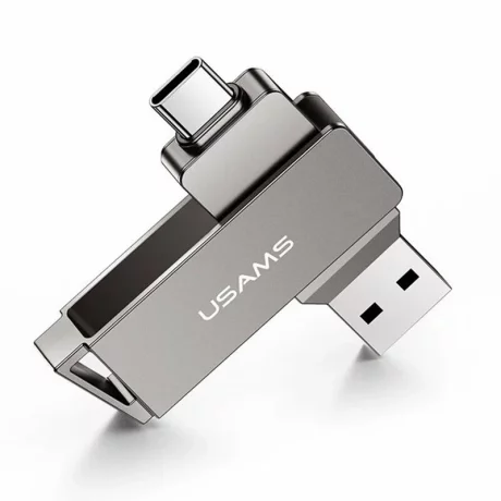 Stick de Memorie USB, Type-C 64GB - Usams (US-ZB200) - Iron Gray