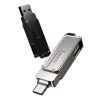 Stick Memorie OTG, USB, Type-C, 128GB - Yesido (FL17) - Silver