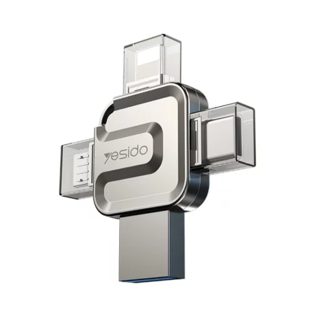 Stick Memorie, USB, Type-C, 128GB - Yesido (FL15) - Grey