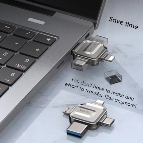 Stick Memorie, USB, Type-C, 128GB - Yesido (FL15) - Grey
