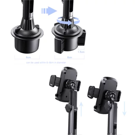 Suport telefon auto pahar pentru masina - Yesido (C195) - Black