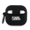 Husa pentru Apple AirPods 4 - Karl Lagerfeld Silicone Choupette Head 3D (KLA4RUNCHK) - Black