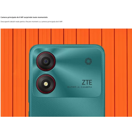 Telefon mobil ZTE Blade A34, Dual SIM, 2GB RAM, 64GB, 4G, Grey