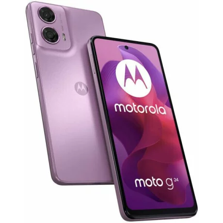 Telefon mobil Motorola Moto g24, 128GB, 4GB RAM, Dual SIM, Pink Lavender
