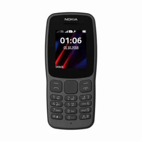 Telefon mobil Nokia 106, Dual SIM, Negru