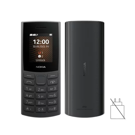 Telefon mobil Nokia 105 4G (2024) editia a 2-a, dual SIM, gri inchis