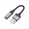 Adaptor Audio USB-A - 3.5mm HOCO UPA32D negru
