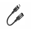 Adaptor Date si Incarcare Lightning - USB-C HOCO U107 0.1m Negru