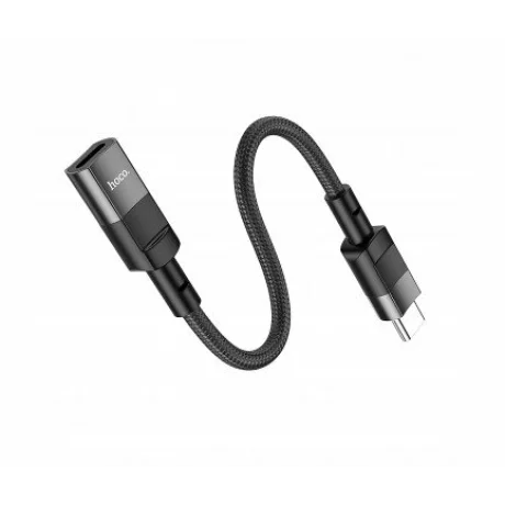 Adaptor Date si Incarcare Lightning - USB-C HOCO U107 0.1m Negru