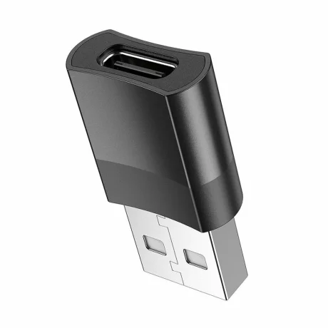 Adaptor OTG Type-C la USB-A 2A - Hoco (UA17) Negru