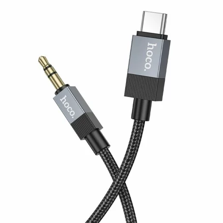 Cablu Hoco UPA32B AUX Jack 3,5 mm (masculin) USB C (masculin) 1 m negru