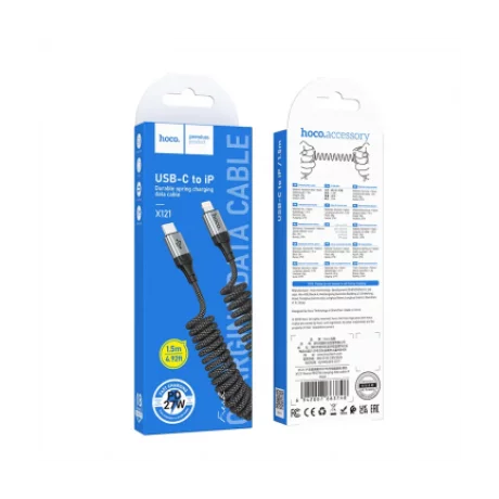 Cablu Date si Incarcare Type C la Lightning HOCO X121 27W 1.5m negru