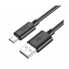 Cablu Date si Incarcare USB la microUSB HOCO X88 18W 1m Negru