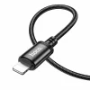 Cablu USB la Lighting pentru iPhone Hoco 2.4A, 1 m, negru