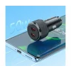 Incarcator Auto Fast Charge HOCO NZ14B 50W 3A 2 x USB-C negru