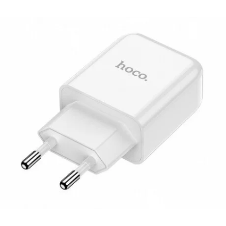 Incarcator Hoco N2 USB-A + Cablu Lightning 2A, Alb – Pachet Complet pentru iPhone