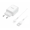 Incarcator Hoco N2 USB-A + Cablu Lightning 2A, Alb – Pachet Complet pentru iPhone
