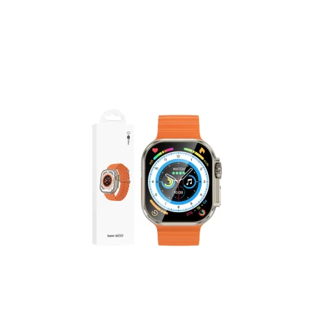 SmartWatch Hoco Y23 Ultra, Sport, BT 5.3, functie de apel, 300mAh, Multilanguage, Auriu Titanium