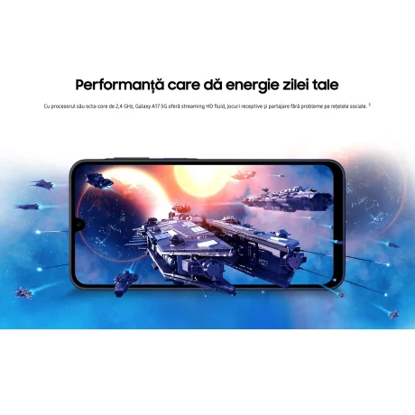 Telefon mobil Samsung Galaxy A17, Dual SIM, 4GB RAM, 128GB, 4G, Grey